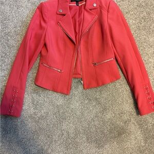 White House Black Market Red Blazer Jacket